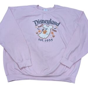 Disneyland Mickey Minnie Cutie Ghosts Pink Halloween Pullover Sweater 👻